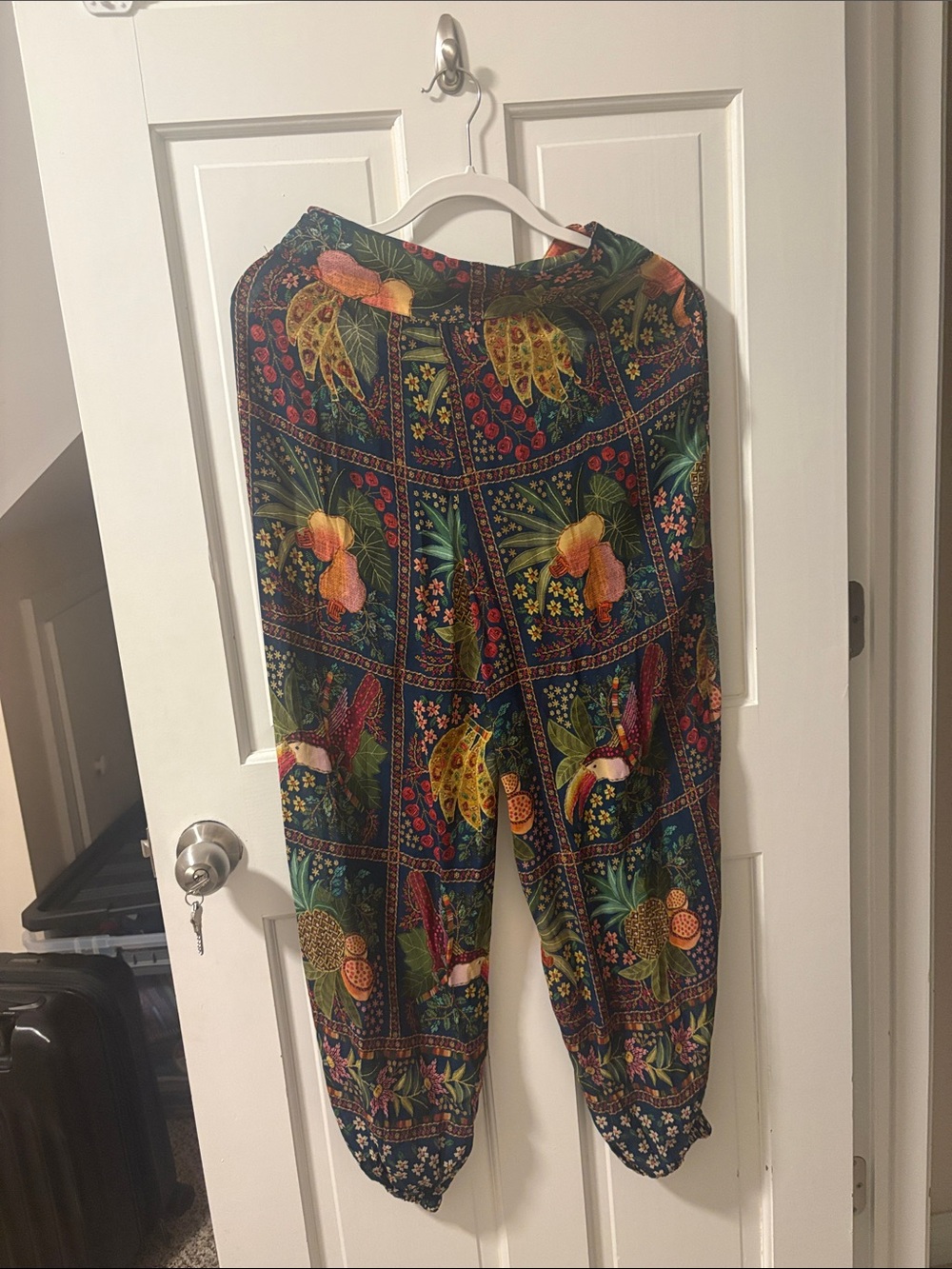 Tropical Print Harem Joggers - Navy Floral NWT